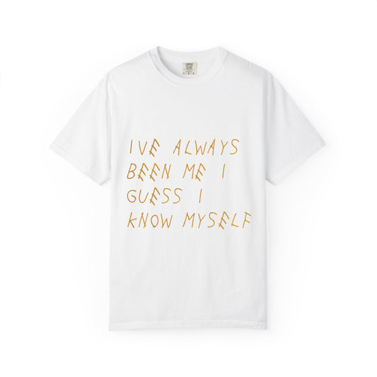 Know Myself Lyric Script Dyed Tshirt