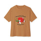 Abstract Guitar Sketch Oversized Boxy Tee