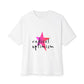 Flame Script Statement Unisex Oversized Boxy Tee