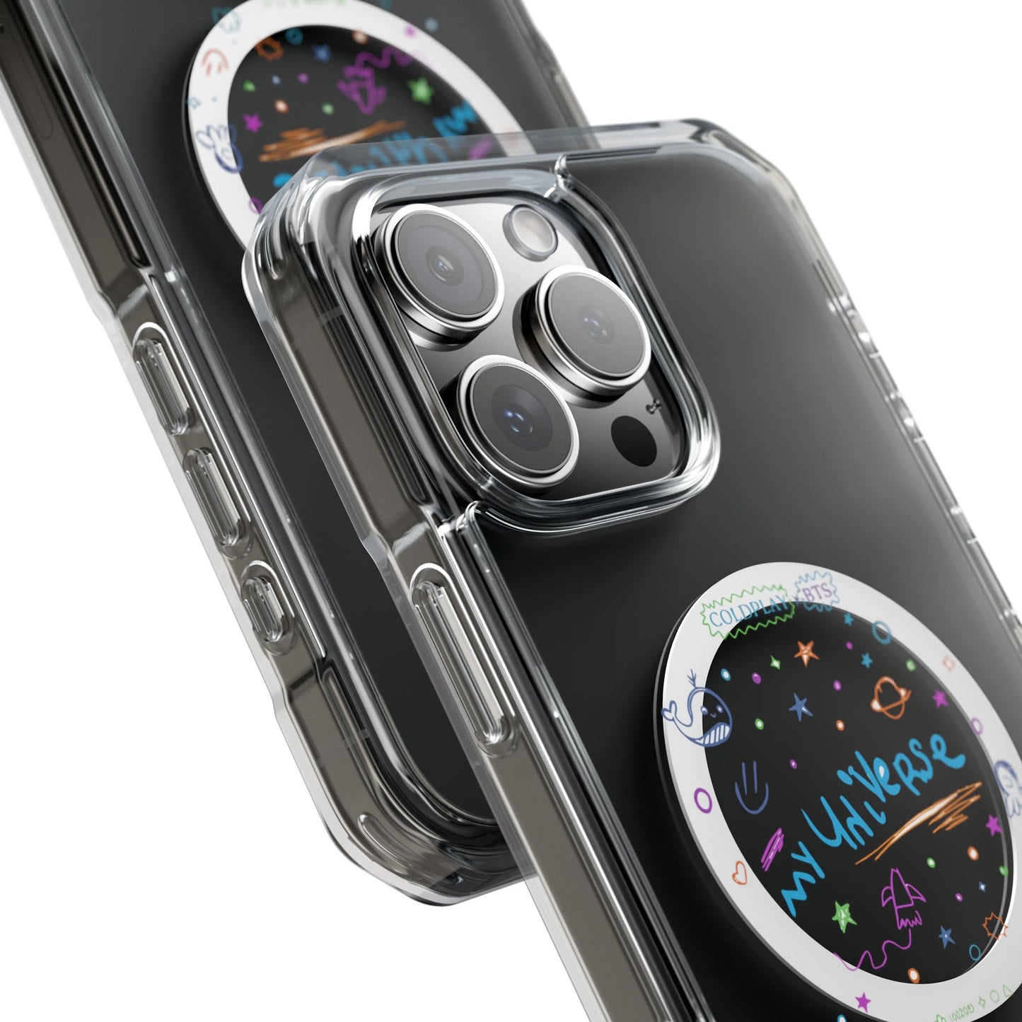 Neon Space Doodles Magnetic Clear Impact case