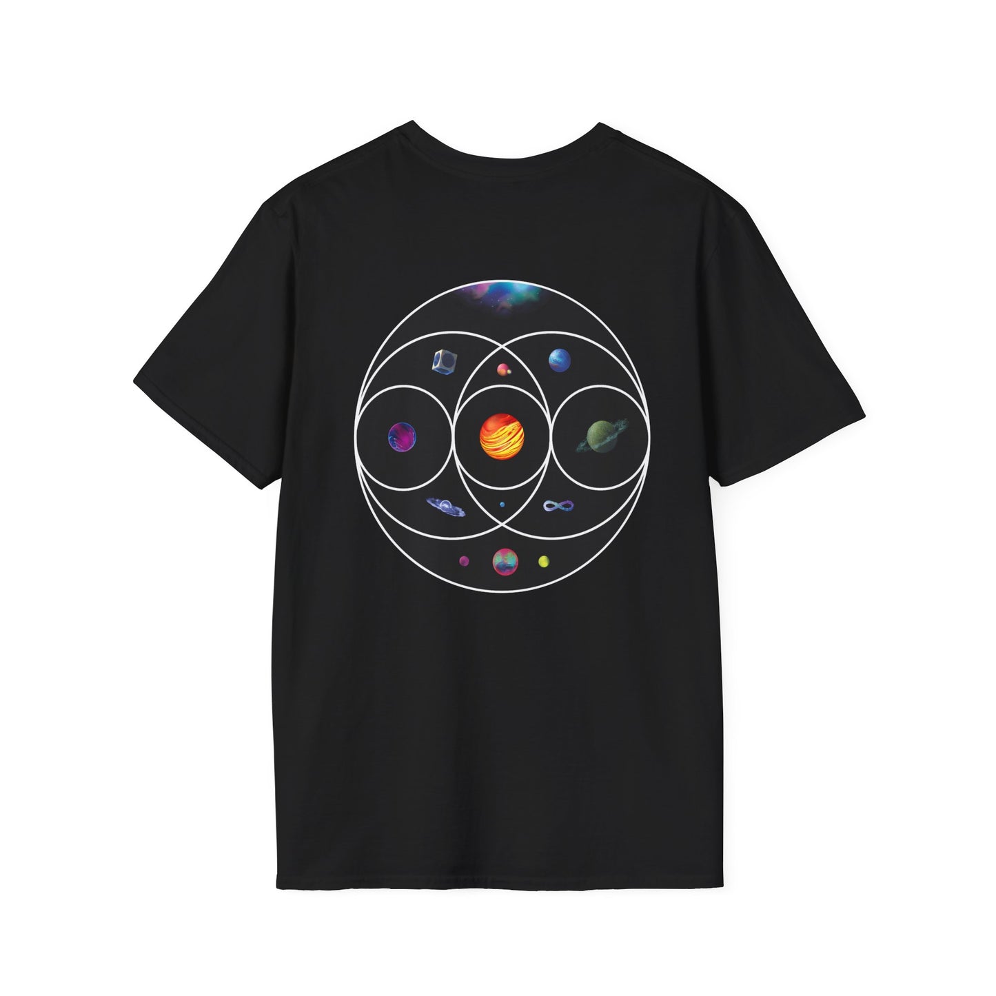 Unisex Softstyle T-Shirt Inspired by Coldplay’s Illustration Concept_B