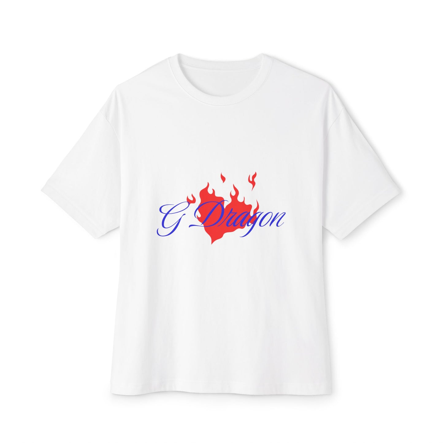 Heart on Fire Bold Script Unisex Oversized Boxy Tee