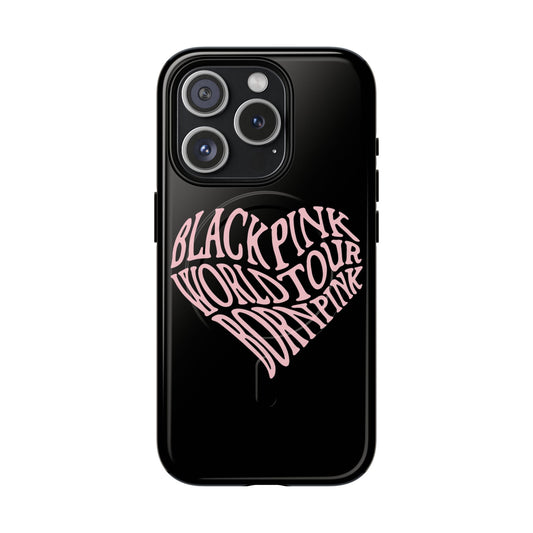 Iphone Born Pink Heart Typography - Tough Magnetic Phone Case