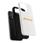 Orange Lightning Text Logo Tough Magnetic Case