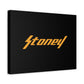 Orange Lightning Text Logo Canvas