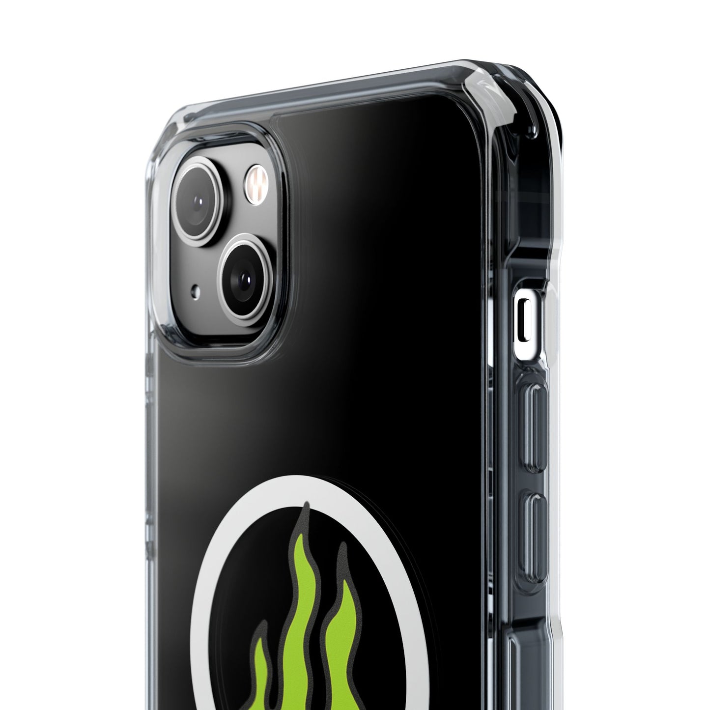Green Flame Icon Magnetic Clear Impact Case