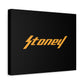 Orange Lightning Text Logo Canvas