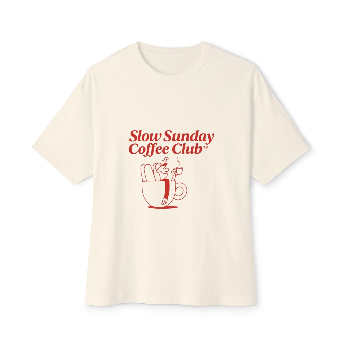 Unisex Oversized Tee – Snazzy Coffe Club Edition