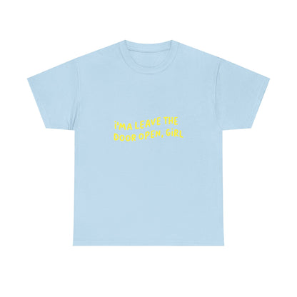 Open Vibes Yellow Script Unisex Heavy cotton Tee