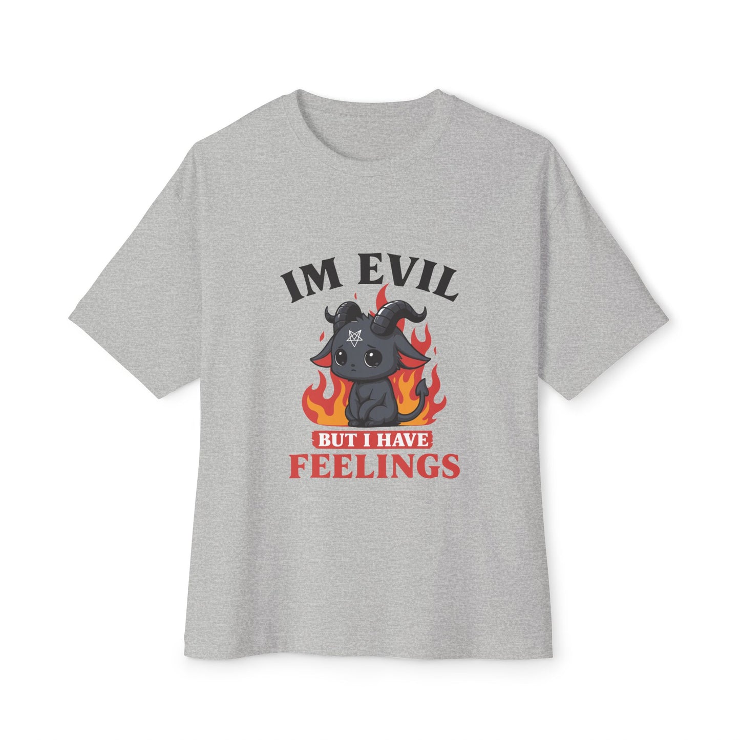 Oversized boxy Tee – Snazzy Evil Edition