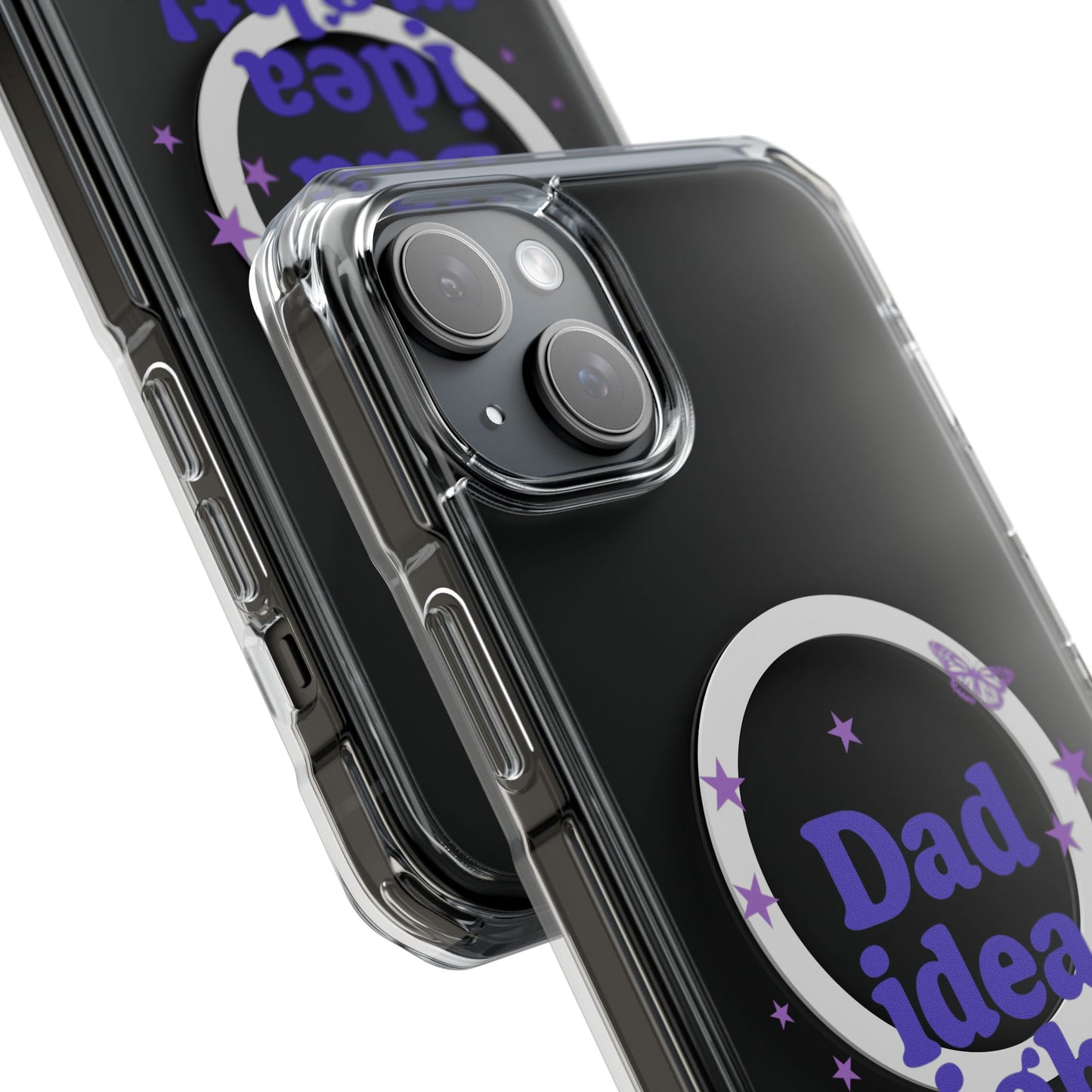 Dad Idea Right! Star & Butterfly Magnetic Clear Impact Case