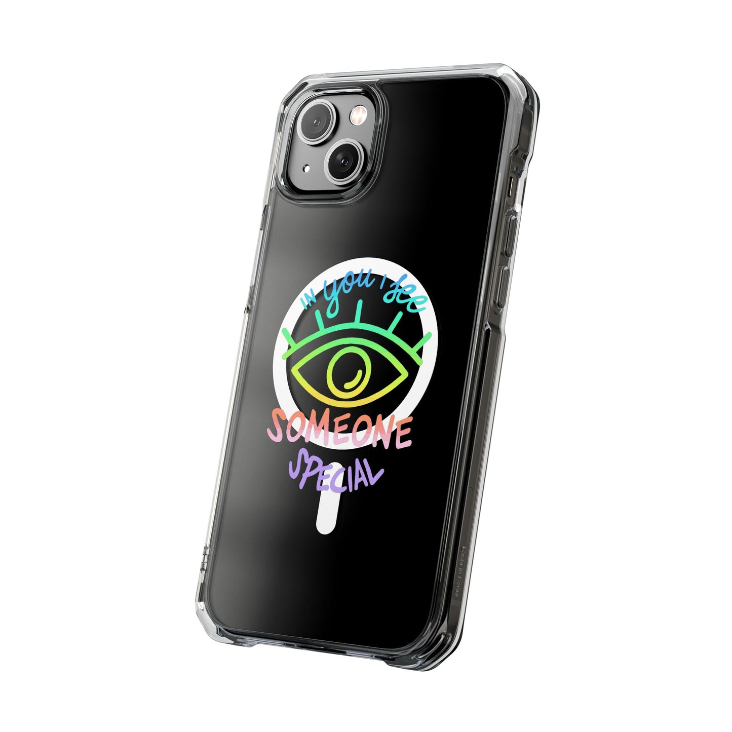 Vibrant Eye and Text Magnetic Clear Impact case
