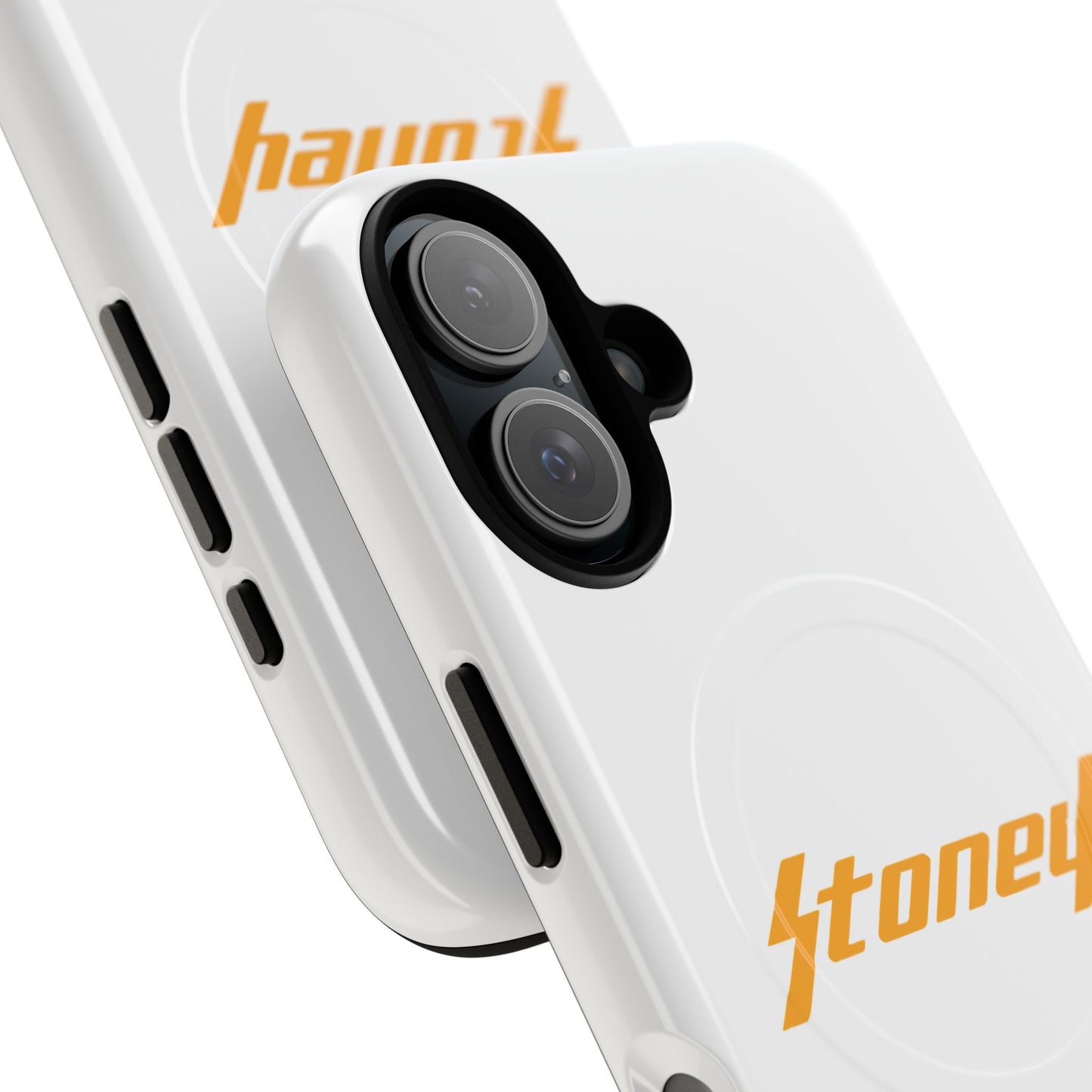 Orange Lightning Text Logo Tough Magnetic Case