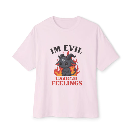 Oversized boxy Tee – Snazzy Evil Edition