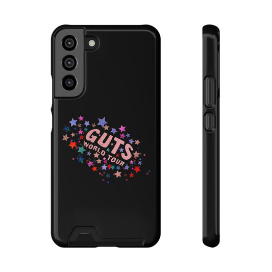 Phone Case + Card Holder For Samsung S21 to S22 – Olivia Rodrigo Guts World Tour | Black Edition