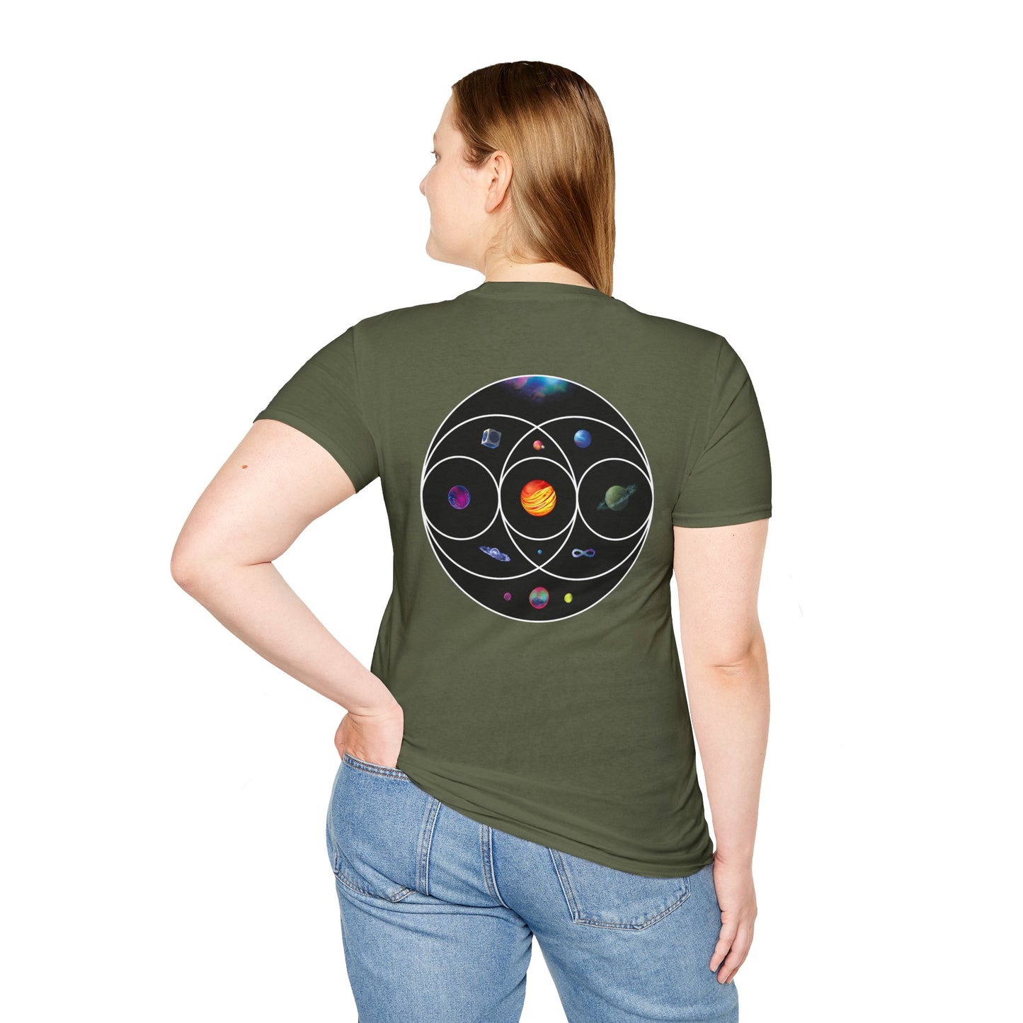 Unisex Softstyle T-Shirt Inspired by Coldplay’s Illustration Concept_B