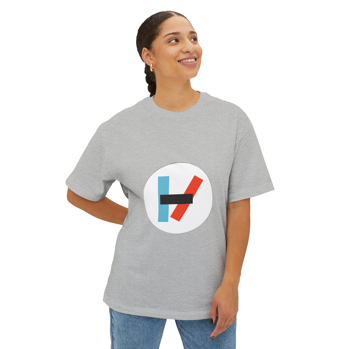 Circle Flame Unisex Oversized Boxy Tee