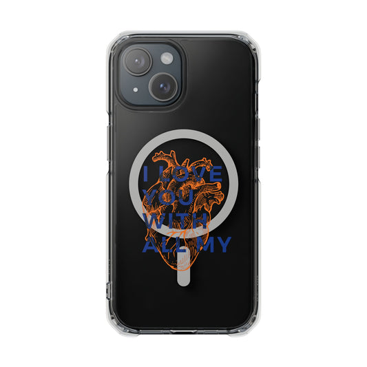 All My Heart Anatomical Art Magnetic Clear Impact case