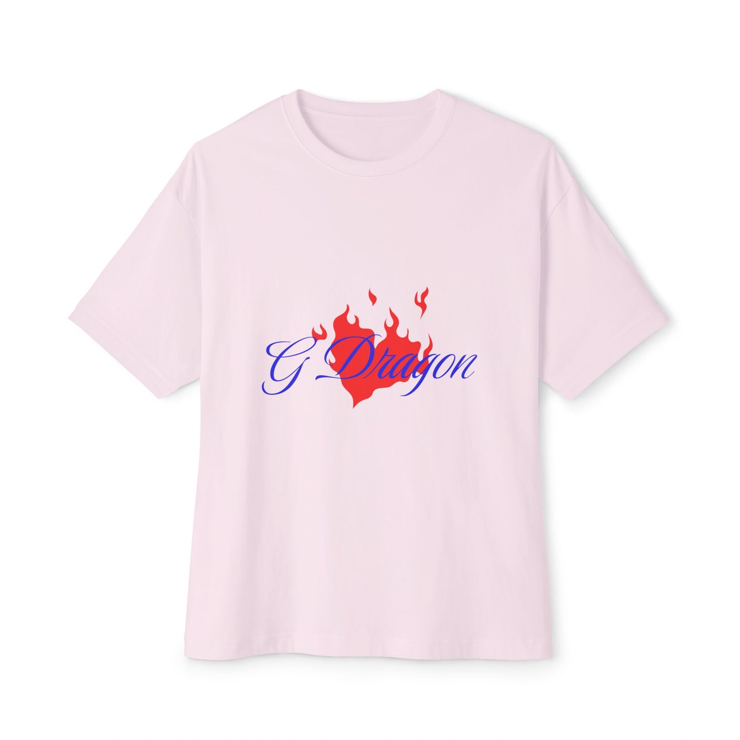 Heart on Fire Bold Script Unisex Oversized Boxy Tee