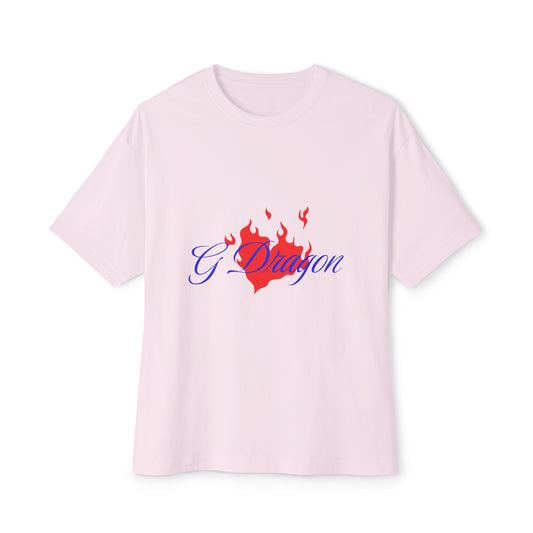 Heart on Fire Bold Script Unisex Oversized Boxy Tee