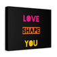 Orange Divide Symbol Matte Canvas
