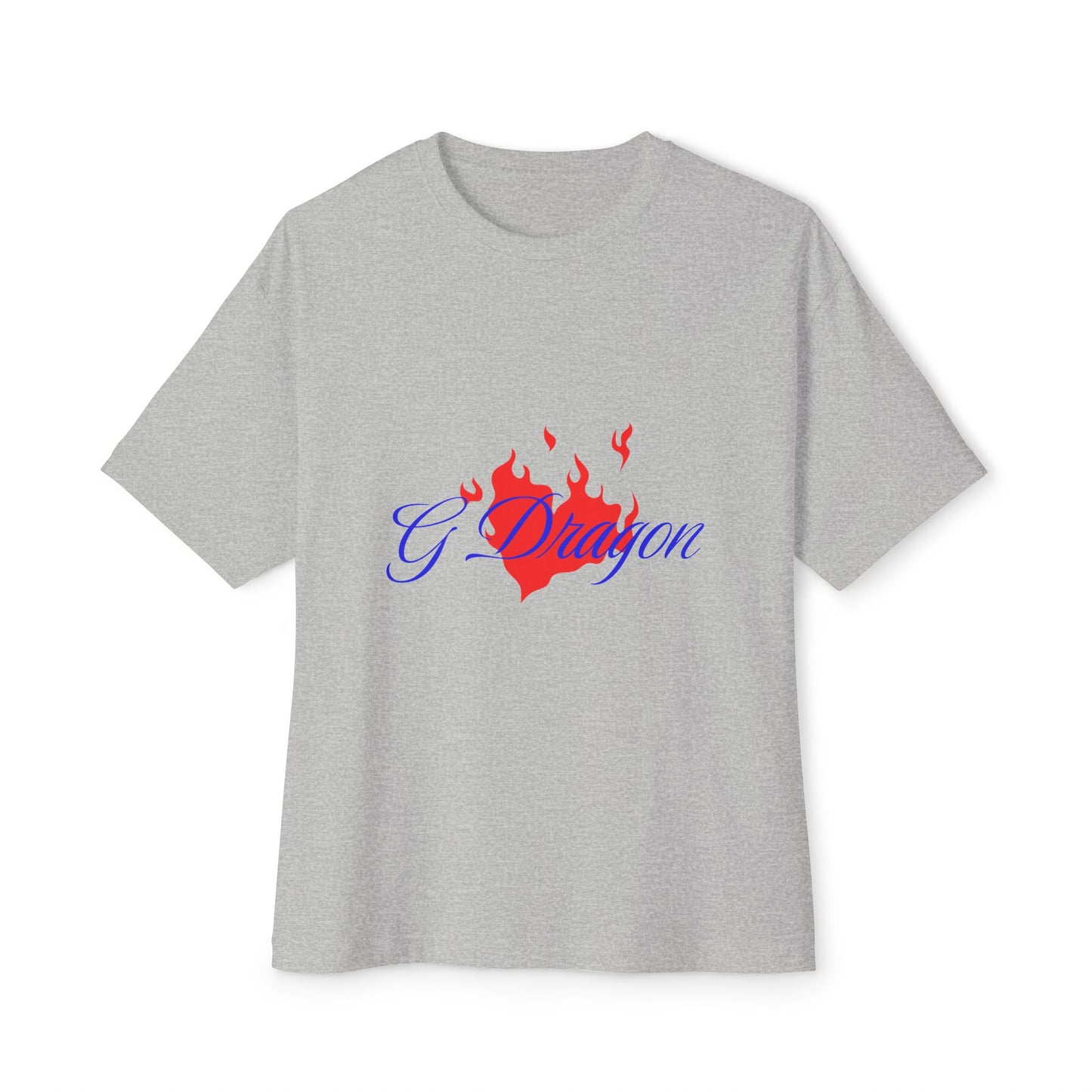 Heart on Fire Bold Script Unisex Oversized Boxy Tee