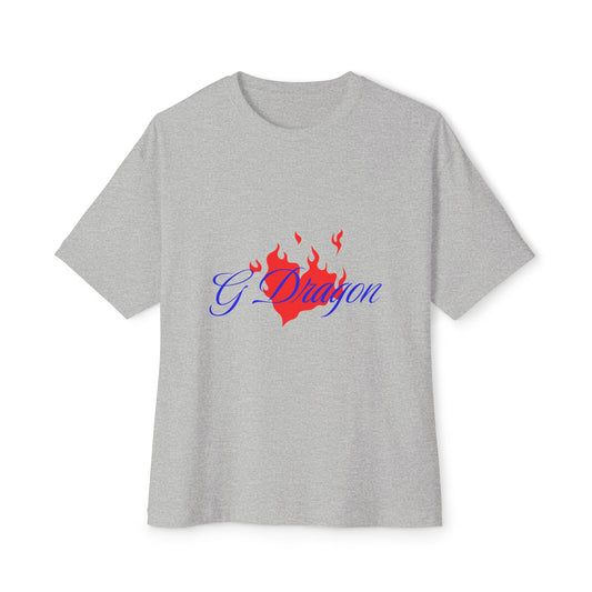 Heart on Fire Bold Script Unisex Oversized Boxy Tee