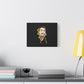 Cartoon Face with Sunflowers Canvas