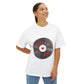 Vinyl Love Spin Unisex Oversized Boxy tee