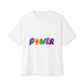 Retro Flower Power Color Pop Unisex Oversized Boxy Tee