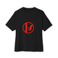 Crimson Orbit Unisex Oversized Boxy Tee