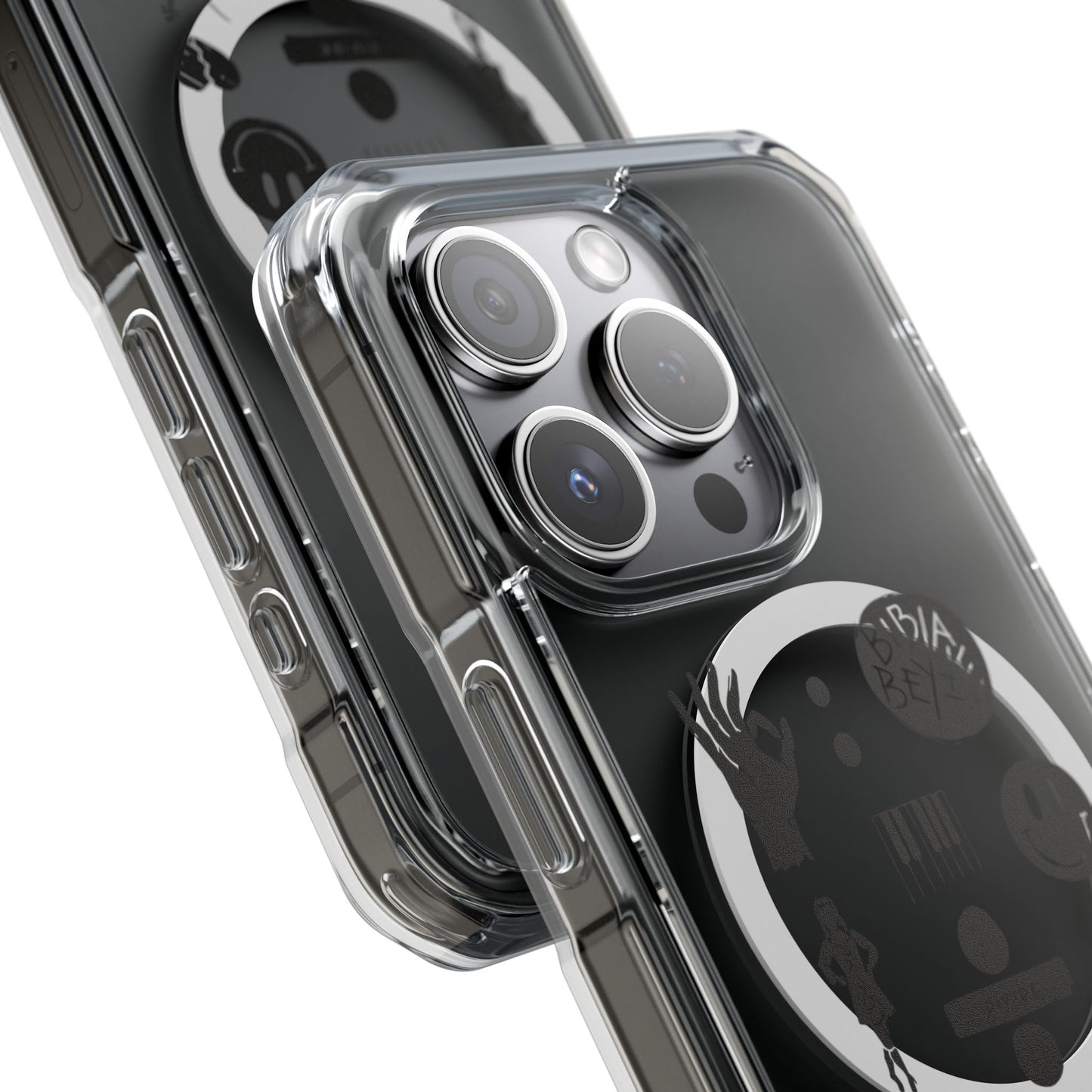 Ocean Wave with Heart Outline Magnetic Clear Impact Case