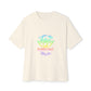 Vibrant Eye and Text Unisex Oversized Boxy Tee