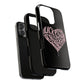 Iphone Born Pink Heart Typography - Tough Magnetic Phone Case