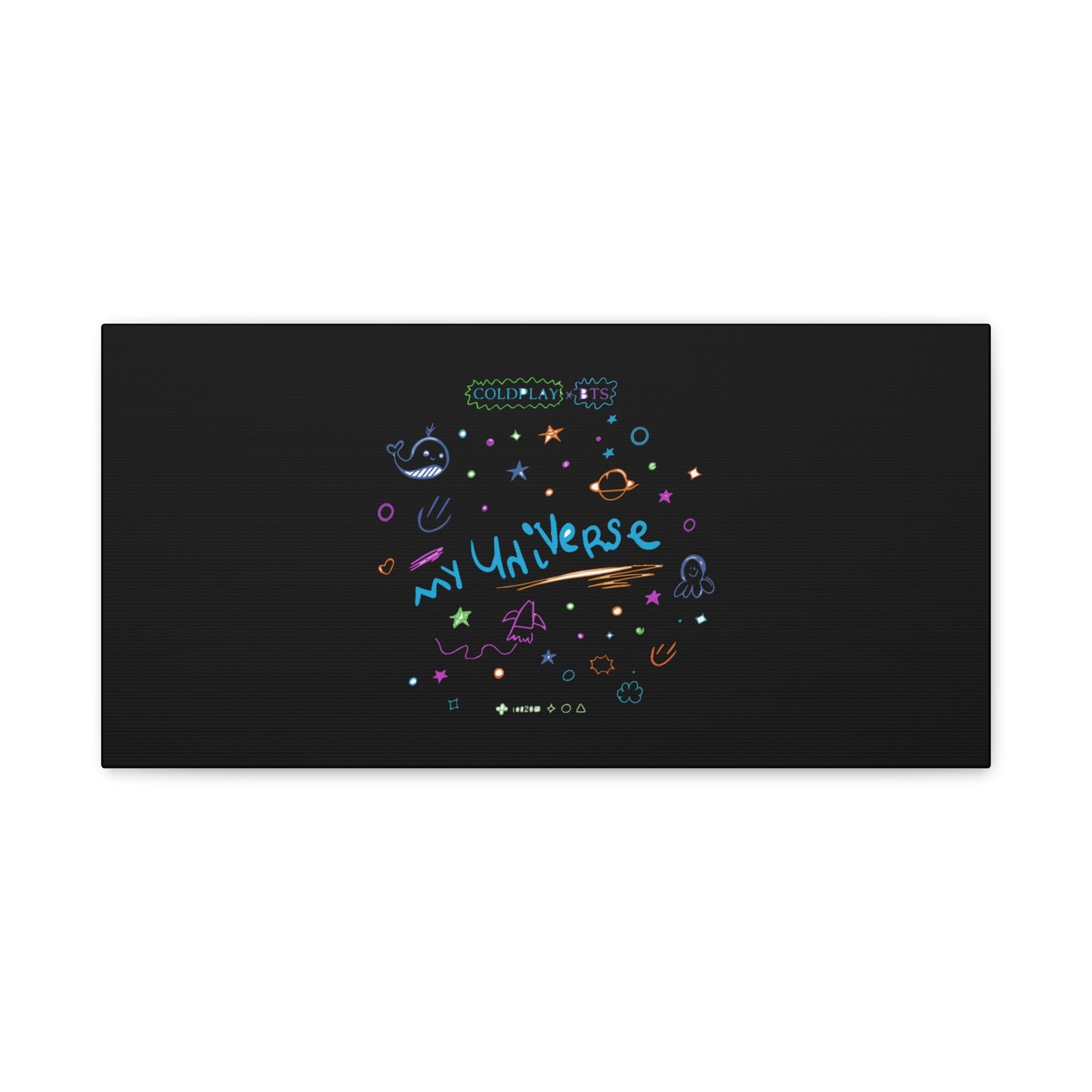 Neon Space Doodles Canvas