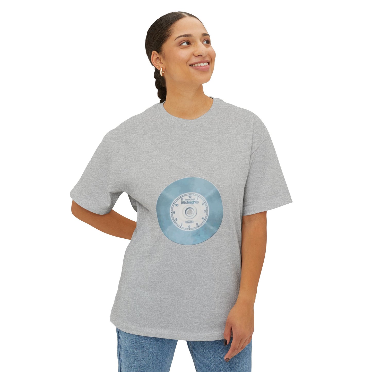 Midnight Vinyl Vibes Unisex Oversized Boxy Tee