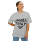 Happier Heart Lettering Unisex Oversized Tee