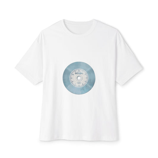Midnight Vinyl Vibes Unisex Oversized Boxy Tee