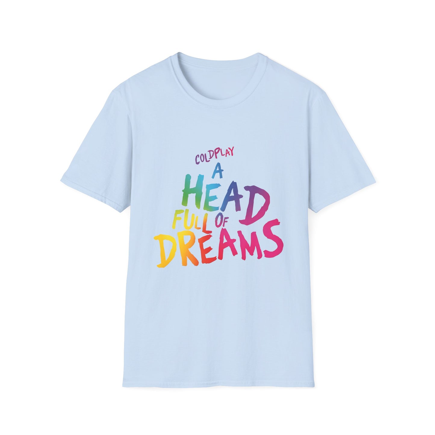 Unisex Softstyle T-Shirt Inspired by Coldplay’s Iconic A Head Full of Dreams