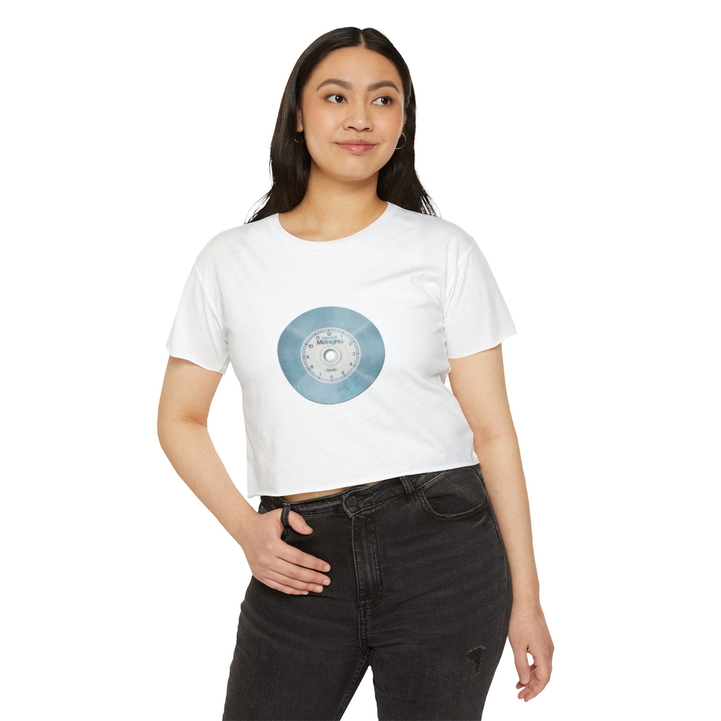 Midnight Vinyl Vibes Women's Festival Crop Top