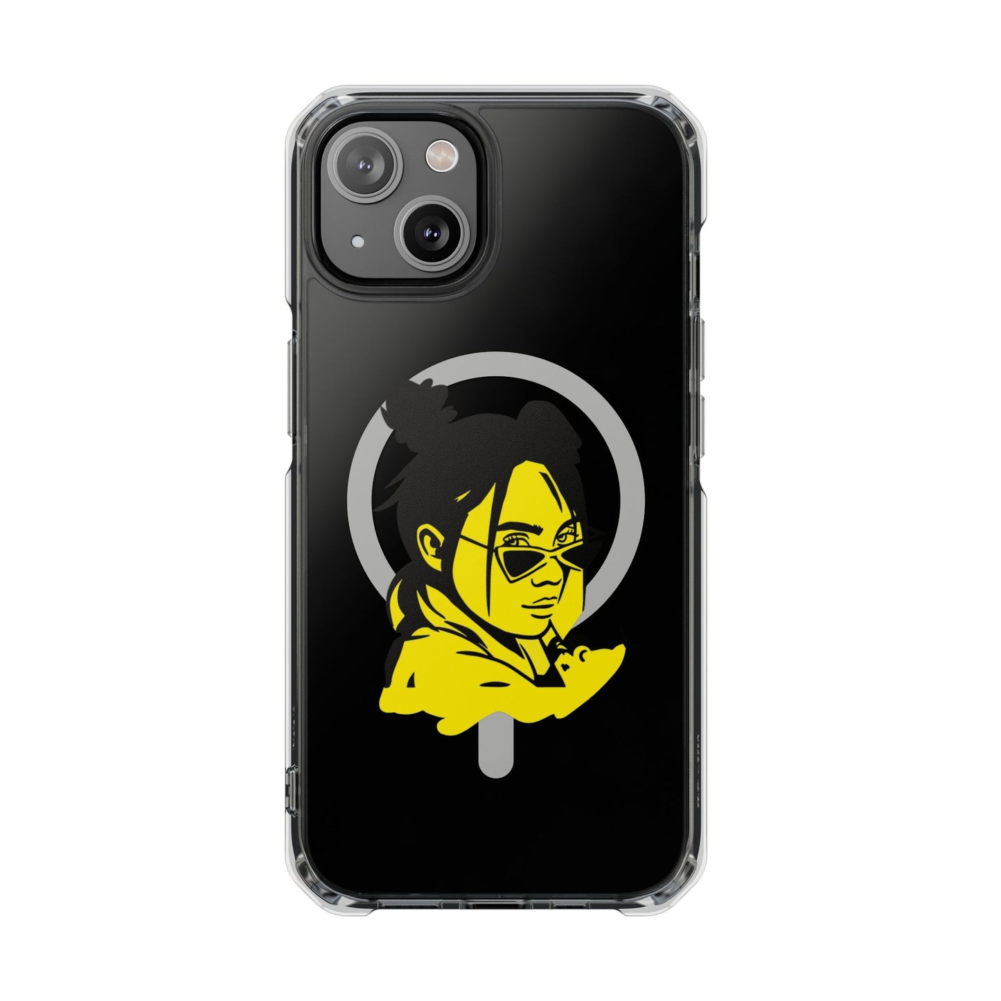 Neon Mood Portrait Magnetic Clear Impact Case