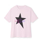 Retro Groove Script Unisex Oversized Boxy tee