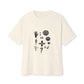 Ocean Wave with Heart Outline Oversized Boxy Tee