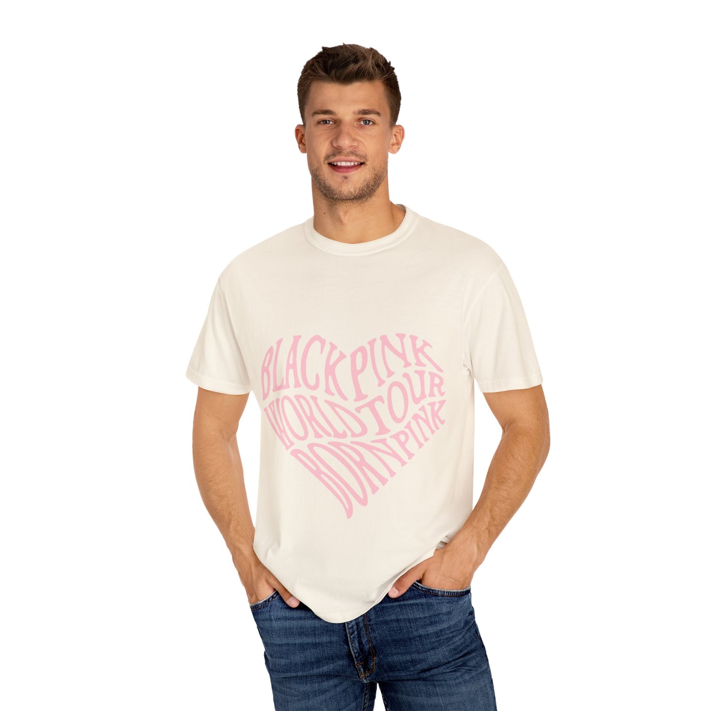 Born Pink Heart Typography – Dyed T-shirt