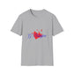 Heart on Fire Bold Script Unisex Softstyle Tee