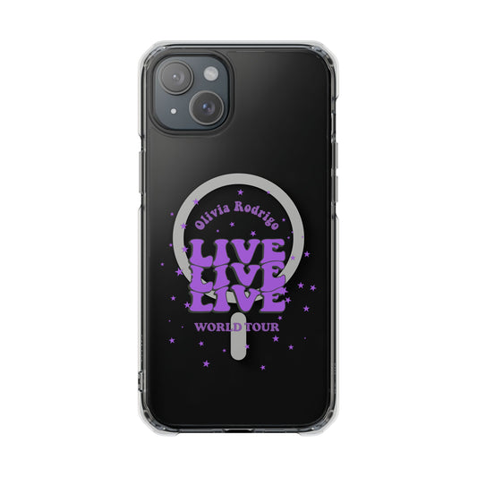 Olivia Rodrigo Live World Tour Magnetic Clear Impact Case