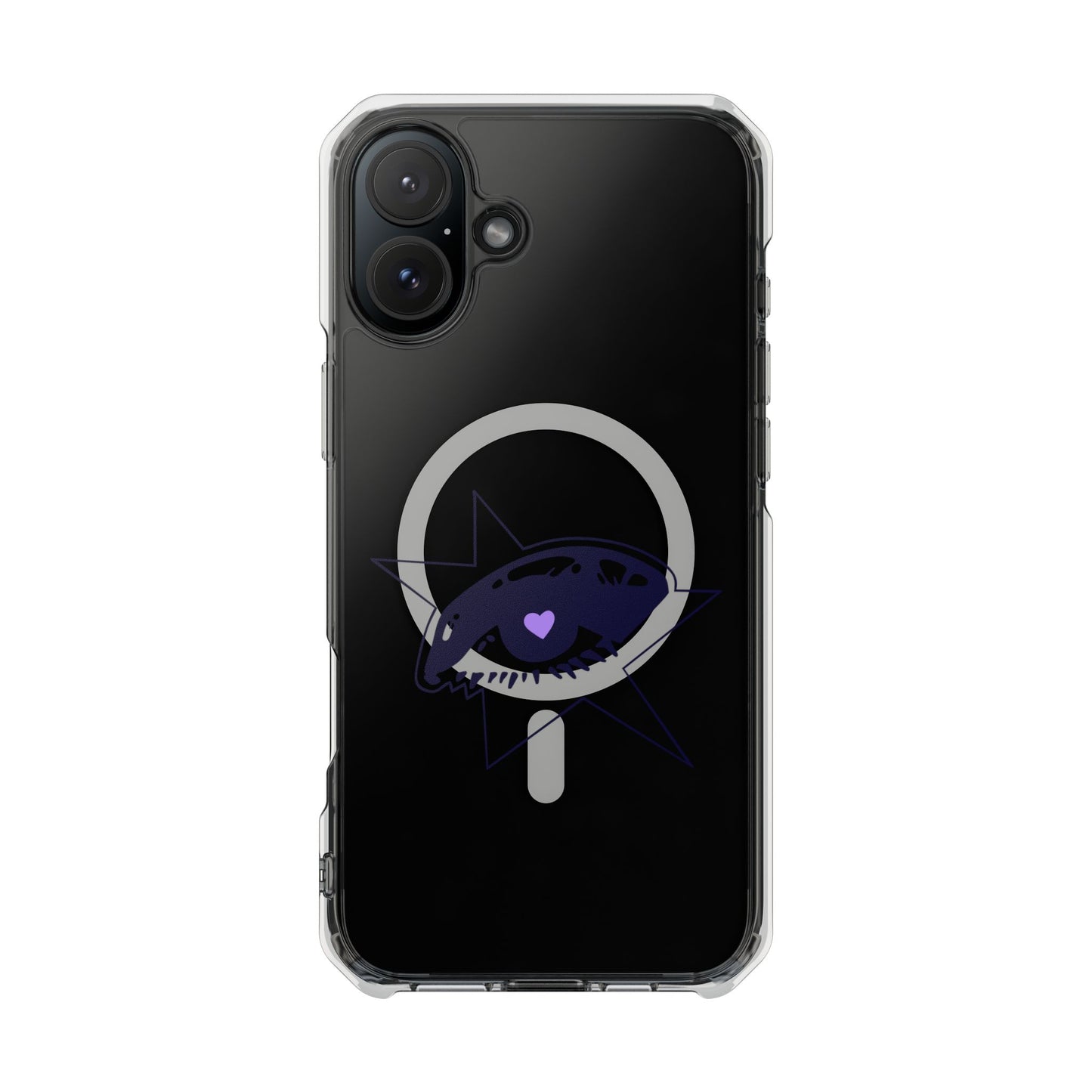 Purple Starry Eye Magnetic Clear Impact Case