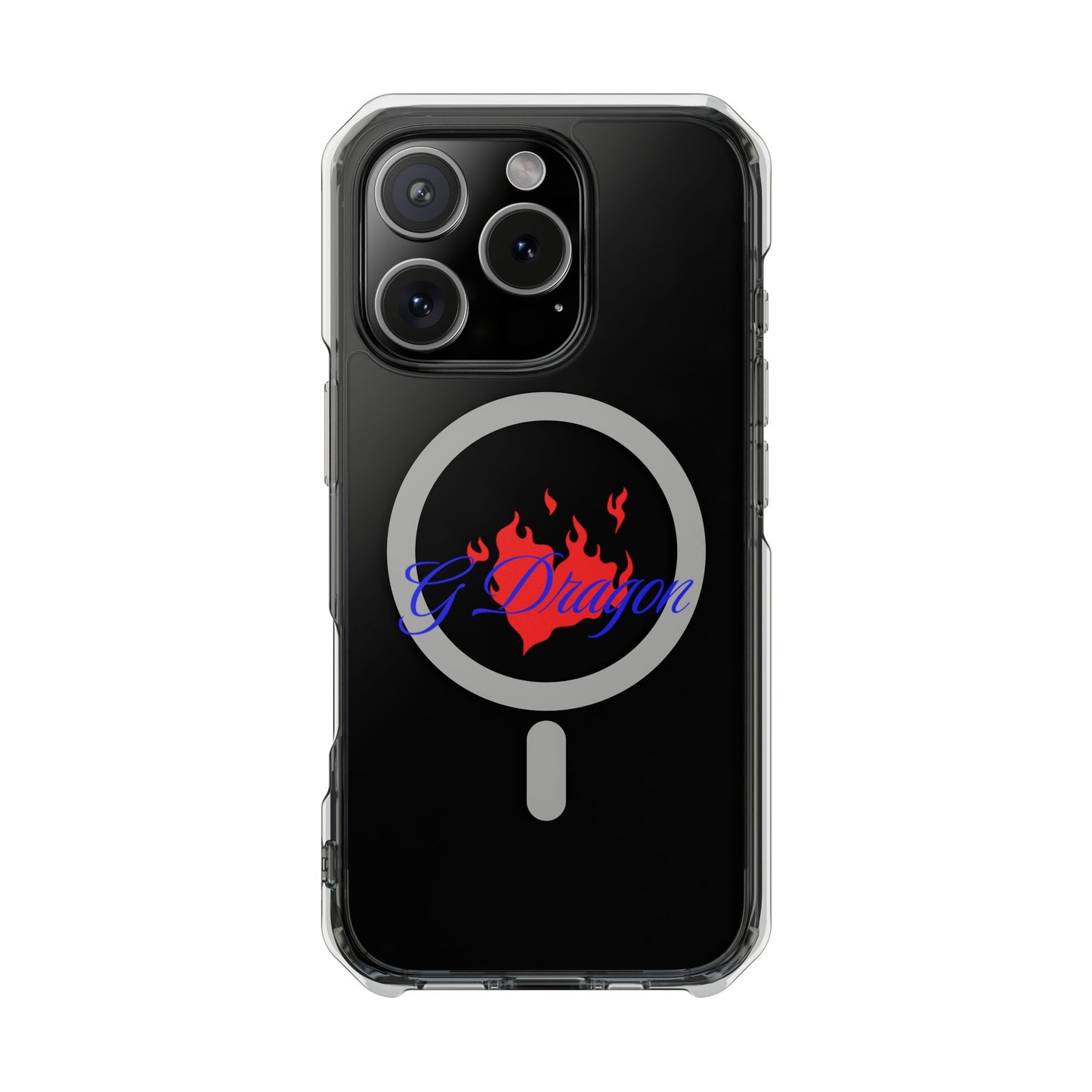 Heart on Fire Bold Script Magnetic Clear Impact Case