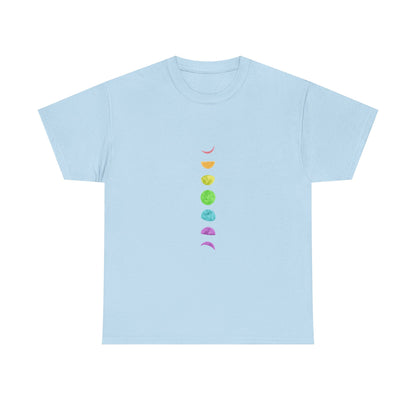 Rainbow Lunar Phases Unisex Cotton Tee