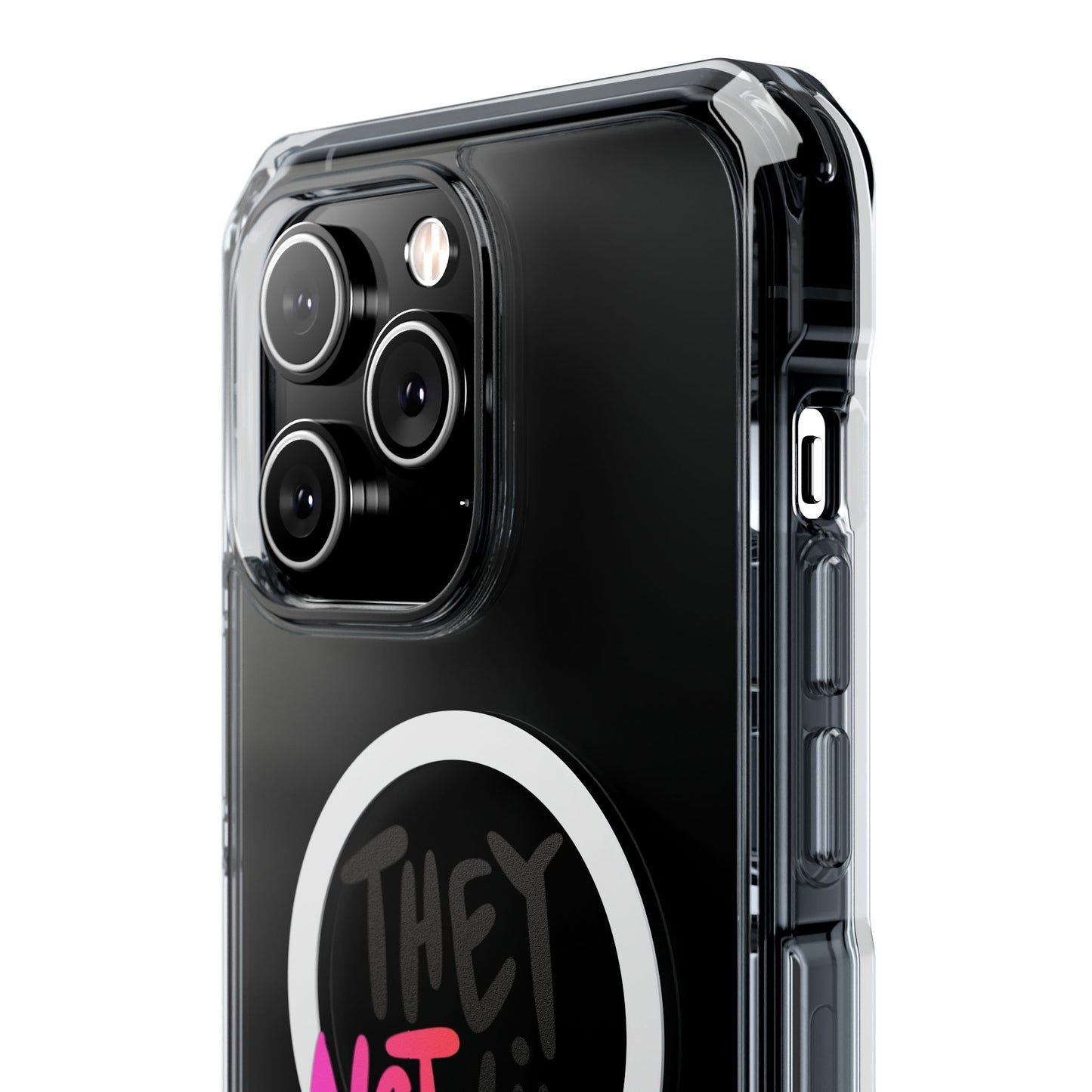 Bold “NOT” Statement Magnetic Clear Impact case